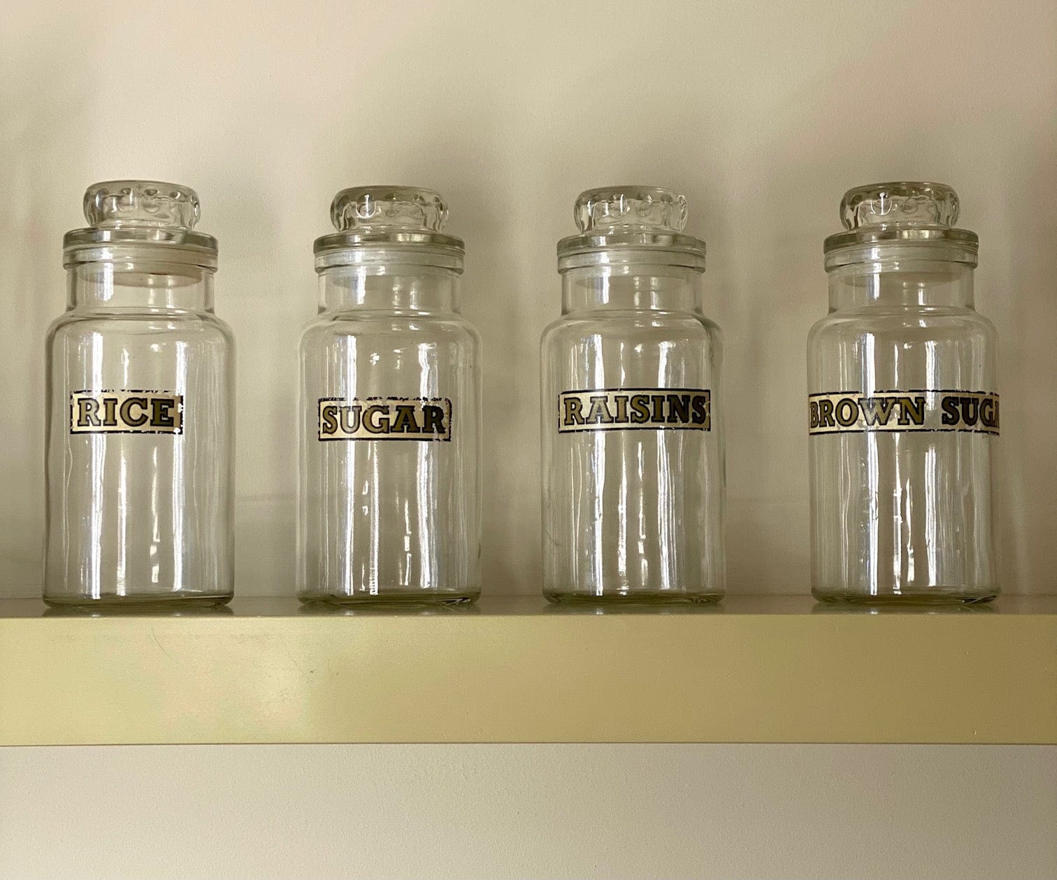KEPT London Stock Four glass storage jars