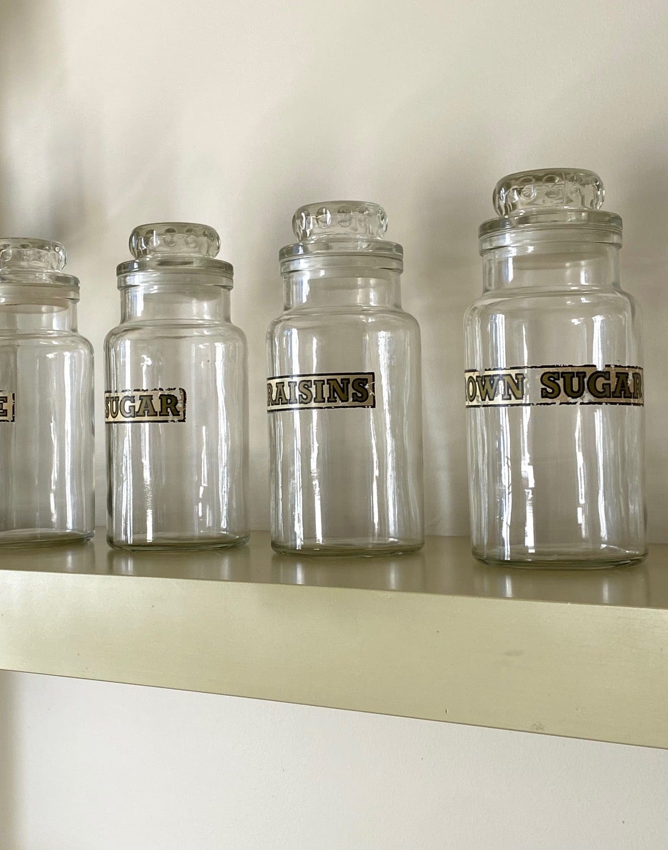 KEPT London Stock Four glass storage jars