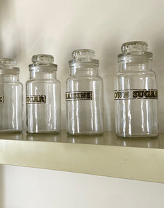 KEPT London Stock Four glass storage jars