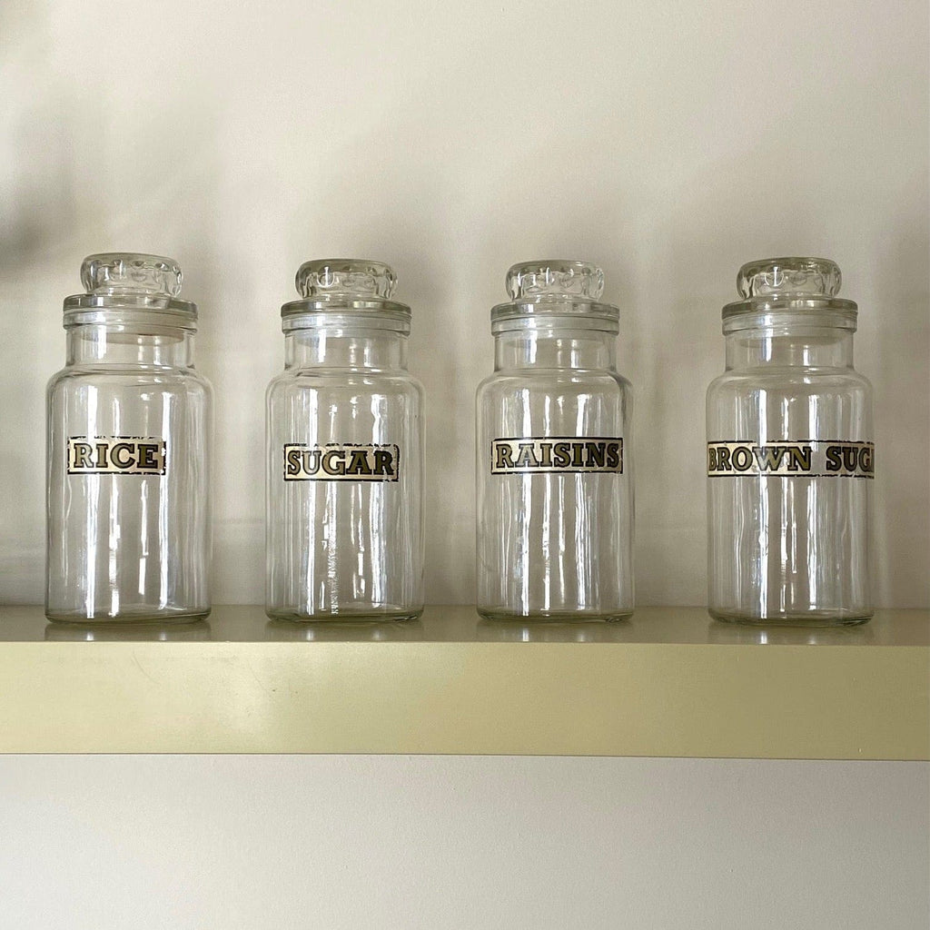 KEPT London Stock Four glass storage jars