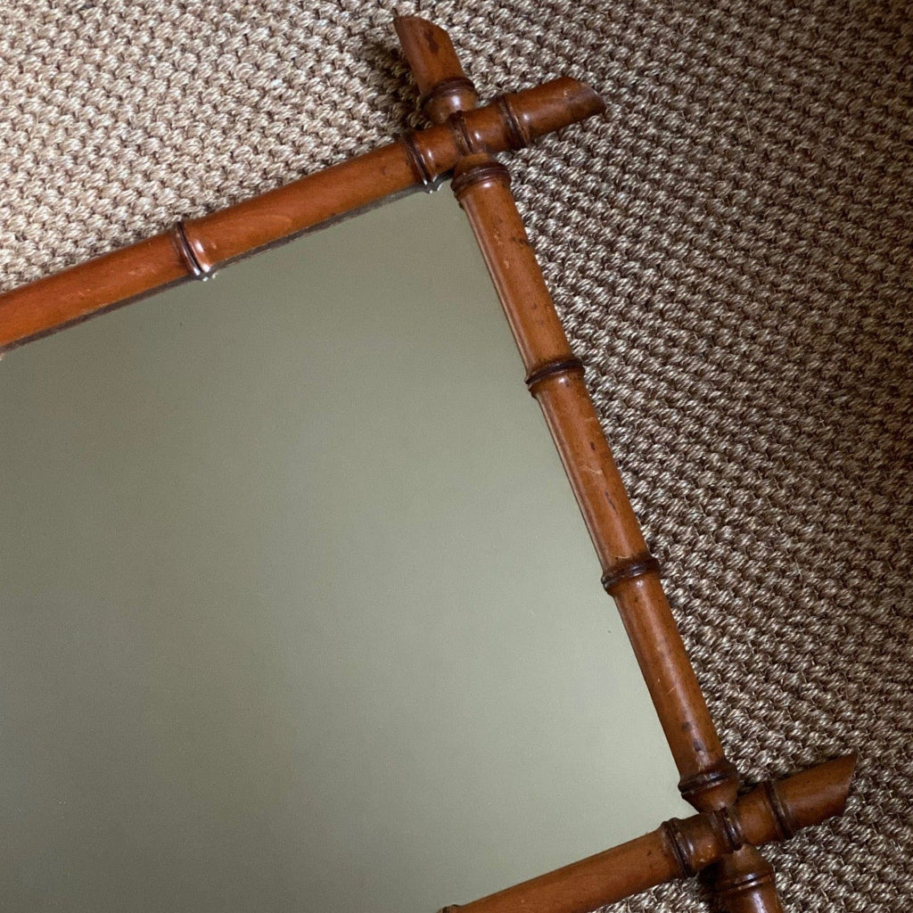 KEPT London Stock French faux bamboo hanging mirror