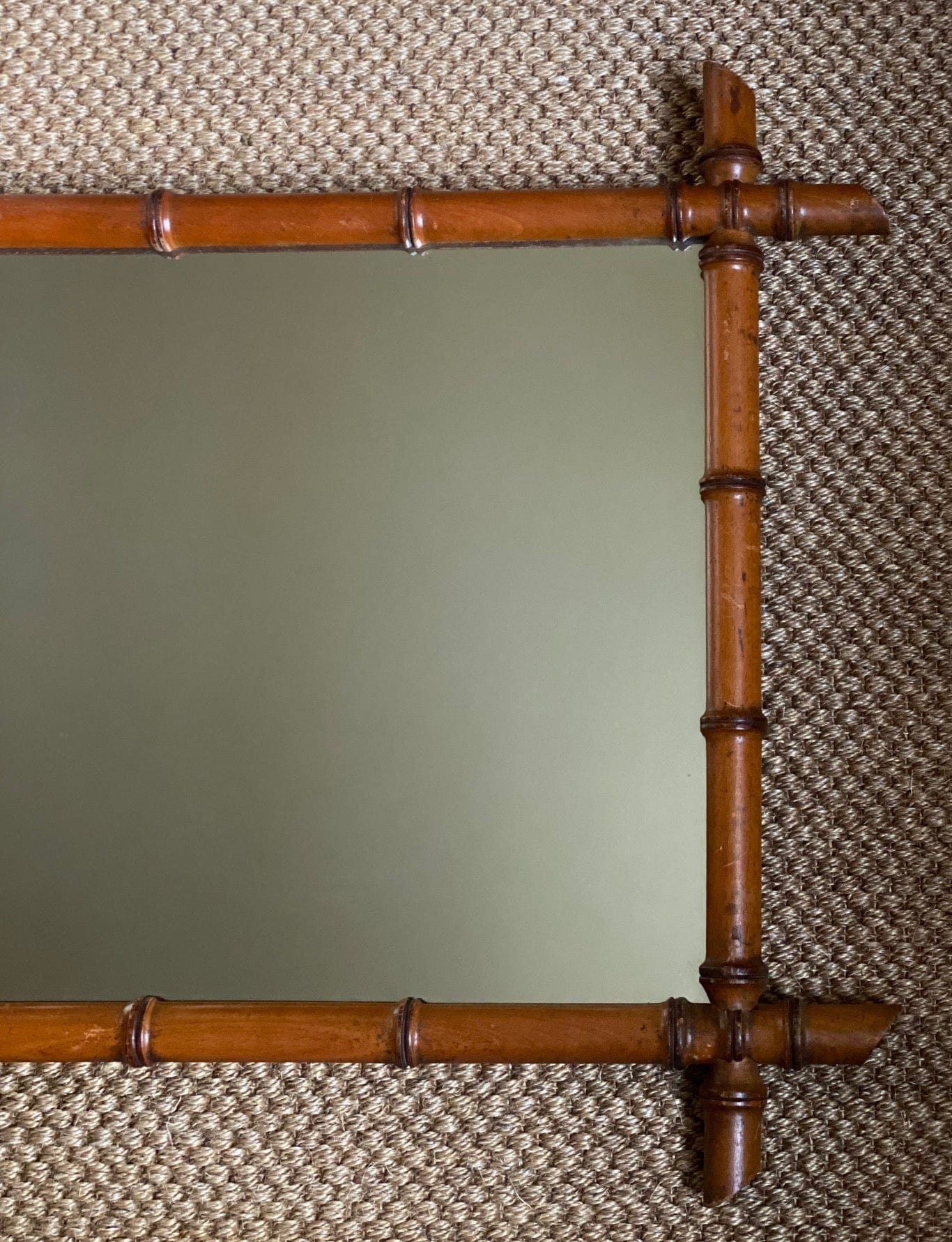 KEPT London Stock French faux bamboo hanging mirror