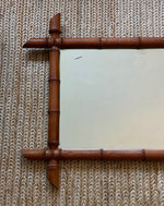 Load image into Gallery viewer, KEPT London Stock French faux bamboo rectangular mirror
