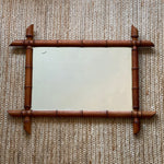 Load image into Gallery viewer, KEPT London Stock French faux bamboo rectangular mirror
