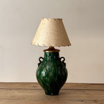 Load image into Gallery viewer, KEPT London Stock French green crackle glaze urn table lamp

