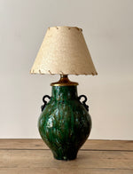Load image into Gallery viewer, KEPT London Stock French green crackle glaze urn table lamp
