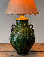 Load image into Gallery viewer, KEPT London Stock French green crackle glaze urn table lamp
