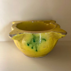KEPT London Stock French yellow and green glazed mortar