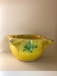 KEPT London Stock French yellow and green glazed mortar