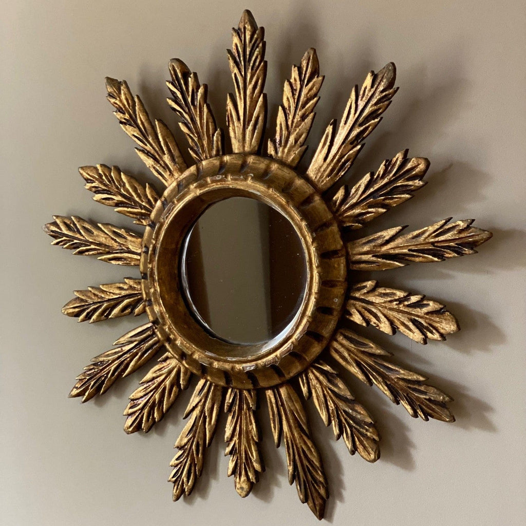 KEPT London Stock Giltwood sun burst round mirror