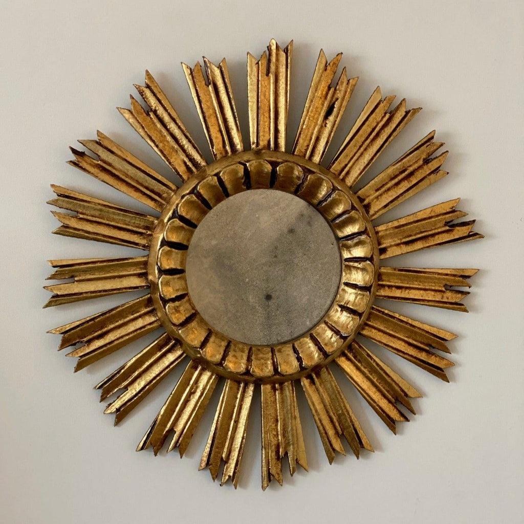 KEPT London Giltwood sunburst round mirror