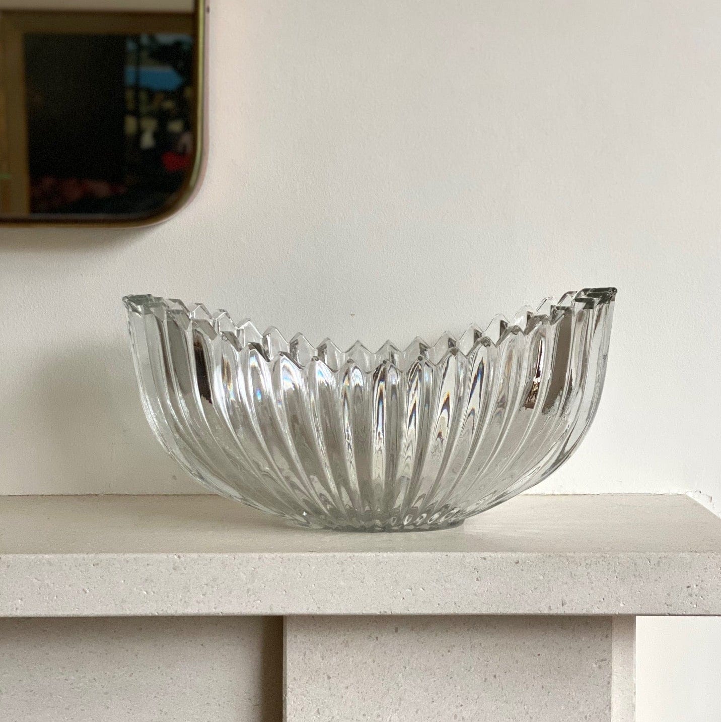 KEPT London Stock Glass ribbed mantle vase