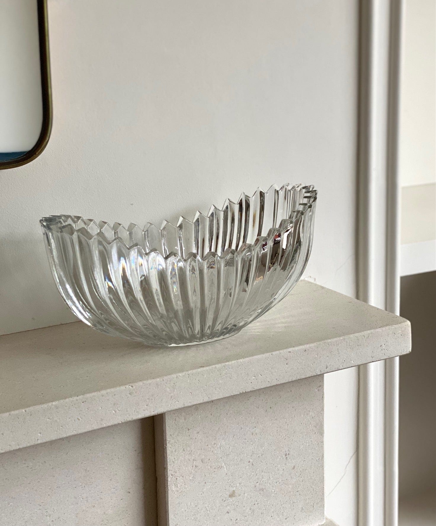 KEPT London Stock Glass ribbed mantle vase