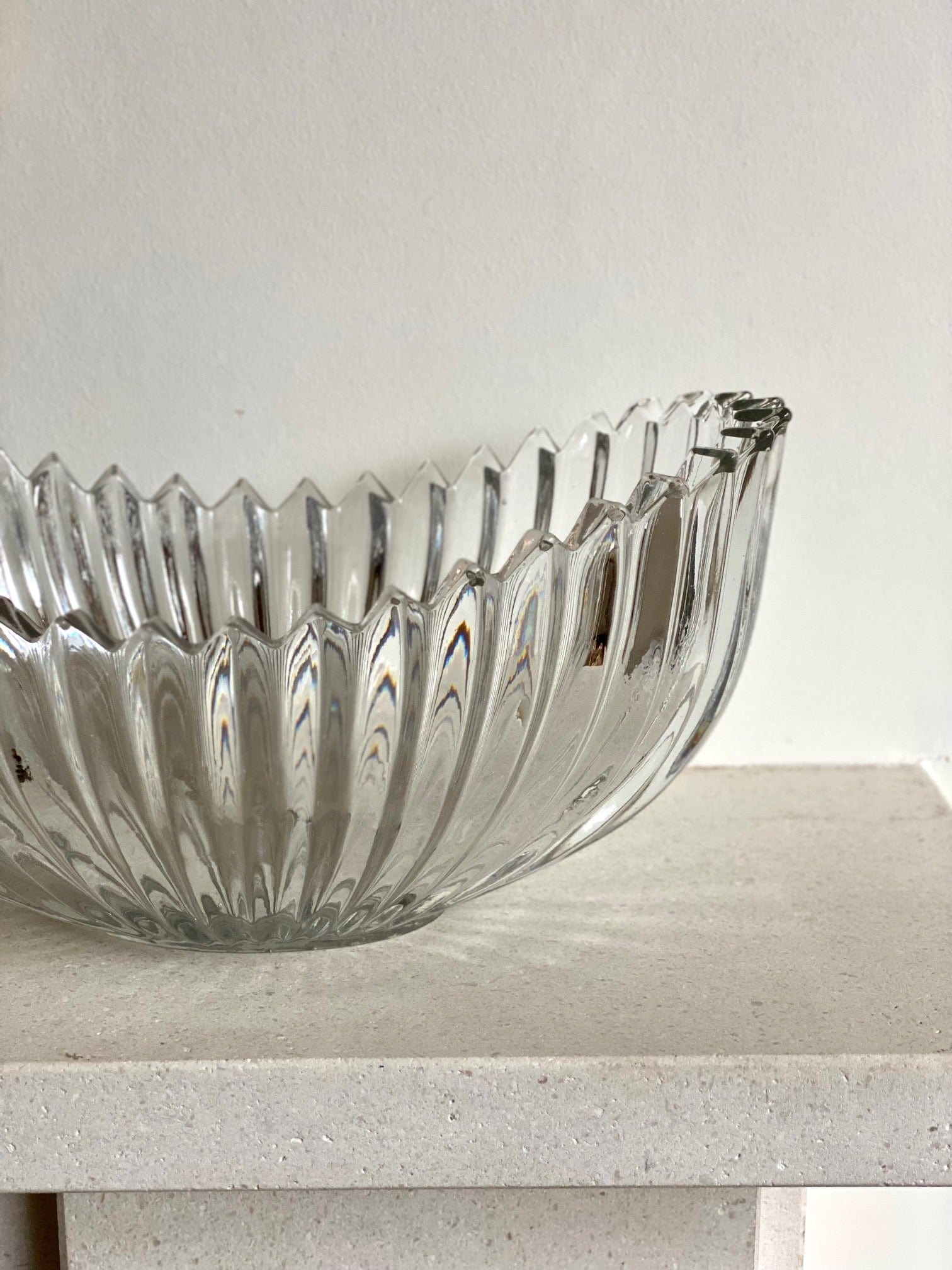 KEPT London Stock Glass ribbed mantle vase