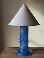 Load image into Gallery viewer, KEPT London Stock Glass table lamp, Hannelore Dreutler, signed Studio Åhus Sweden 1980
