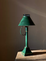 Load image into Gallery viewer, KEPT London Stock Green toleware lamp

