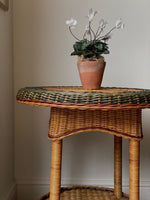 Load image into Gallery viewer, KEPT London Green wicker round side table
