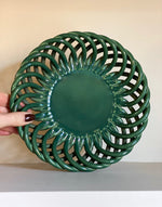 Load image into Gallery viewer, KEPT London Stock Green woven ceramic plate
