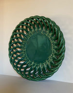 Load image into Gallery viewer, KEPT London Stock Green woven ceramic plate

