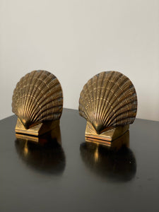 KEPT London Heavy brass shell bookends
