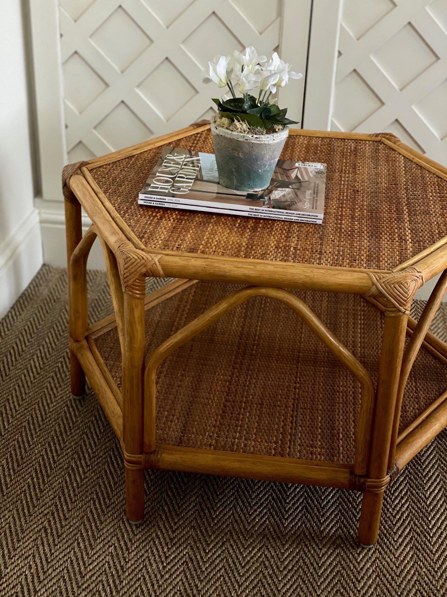 KEPT London Hexagonal bamboo coffee table