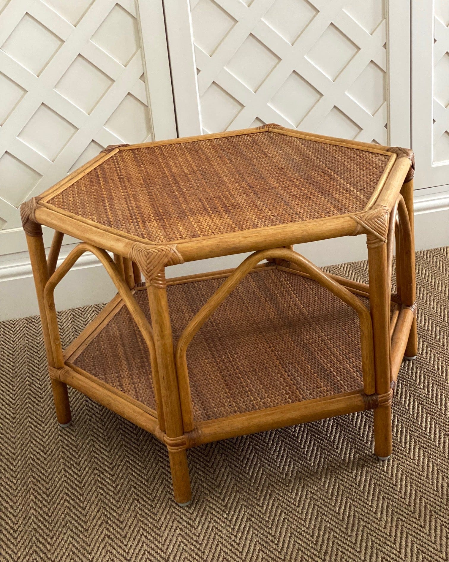 KEPT London Hexagonal bamboo coffee table