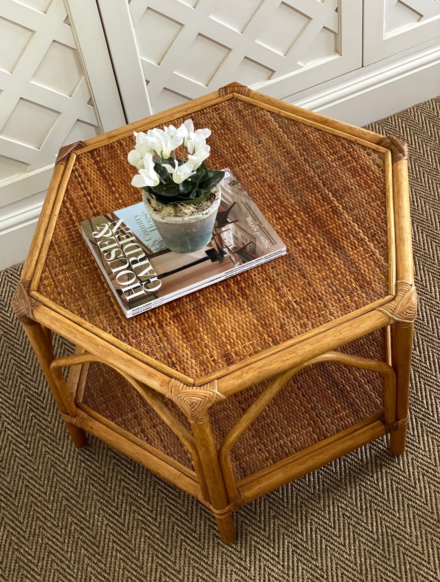 KEPT London Hexagonal bamboo coffee table