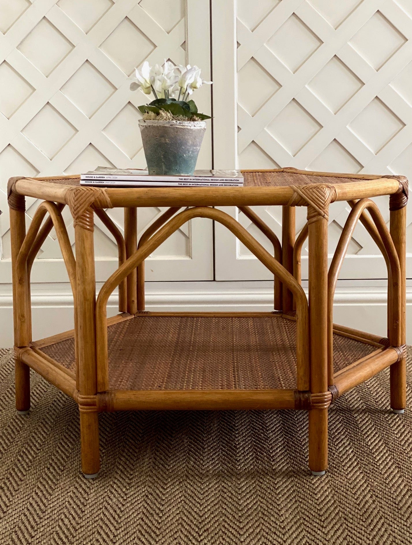 KEPT London Hexagonal bamboo coffee table