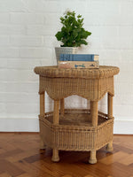 Load image into Gallery viewer, KEPT London Stock Hexagonal wicker side table
