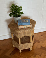 Load image into Gallery viewer, KEPT London Stock Hexagonal wicker side table
