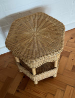 Load image into Gallery viewer, KEPT London Stock Hexagonal wicker side table
