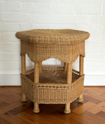 Load image into Gallery viewer, KEPT London Stock Hexagonal wicker side table
