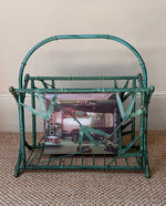 Load image into Gallery viewer, KEPT London Stock Hollywood Regency metal bamboo magazine rack
