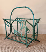 Load image into Gallery viewer, KEPT London Stock Hollywood Regency metal bamboo magazine rack
