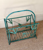 Load image into Gallery viewer, KEPT London Stock Hollywood Regency metal bamboo magazine rack
