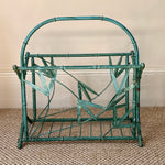 Load image into Gallery viewer, KEPT London Stock Hollywood Regency metal bamboo magazine rack

