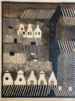 Load image into Gallery viewer, KEPT London Stock Houses, linocut, Poland
