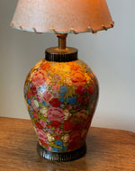 Load image into Gallery viewer, KEPT London Stock Kashmiri floral painted lamp
