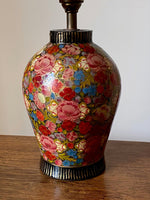Load image into Gallery viewer, KEPT London Stock Kashmiri floral painted lamp
