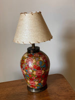 Load image into Gallery viewer, KEPT London Stock Kashmiri floral painted lamp
