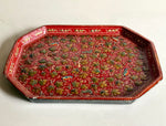 Load image into Gallery viewer, KEPT London Stock Kashmiri red lacquer tray
