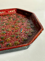 Load image into Gallery viewer, KEPT London Stock Kashmiri red lacquer tray
