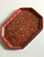 Load image into Gallery viewer, KEPT London Stock Kashmiri red lacquer tray
