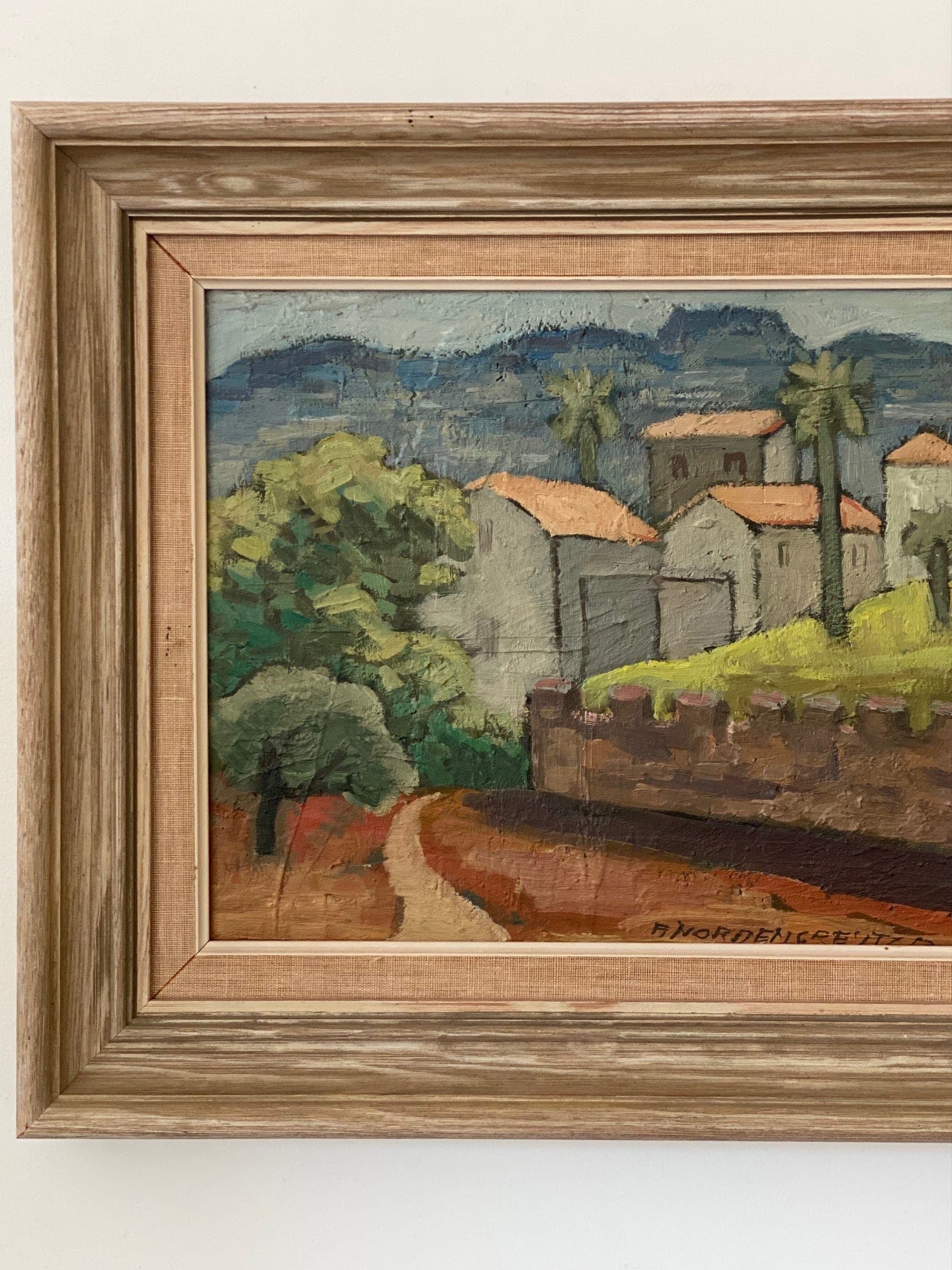 KEPT London Stock Landscape with houses, by Brita Nordencreutz (1899–1982)