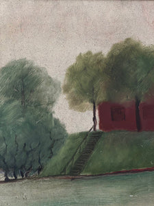 KEPT London Stock Landscape with red house, Wilgot Svensson (1903–1975)