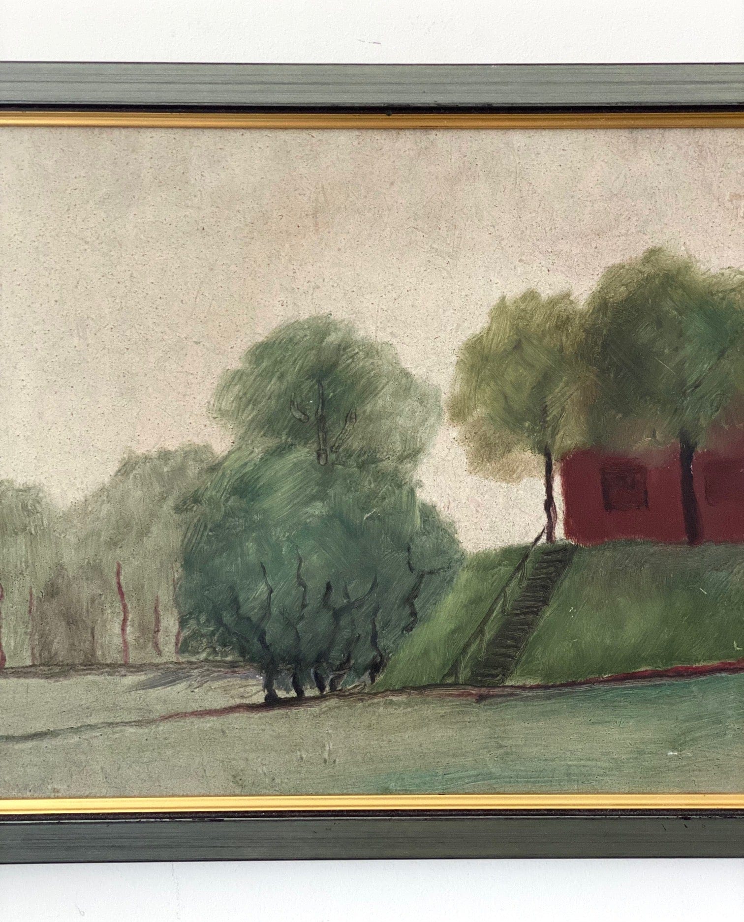 KEPT London Stock Landscape with red house, Wilgot Svensson (1903–1975)