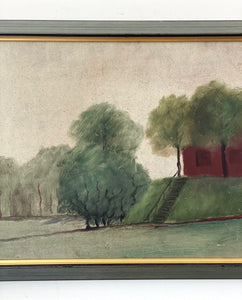 KEPT London Stock Landscape with red house, Wilgot Svensson (1903–1975)
