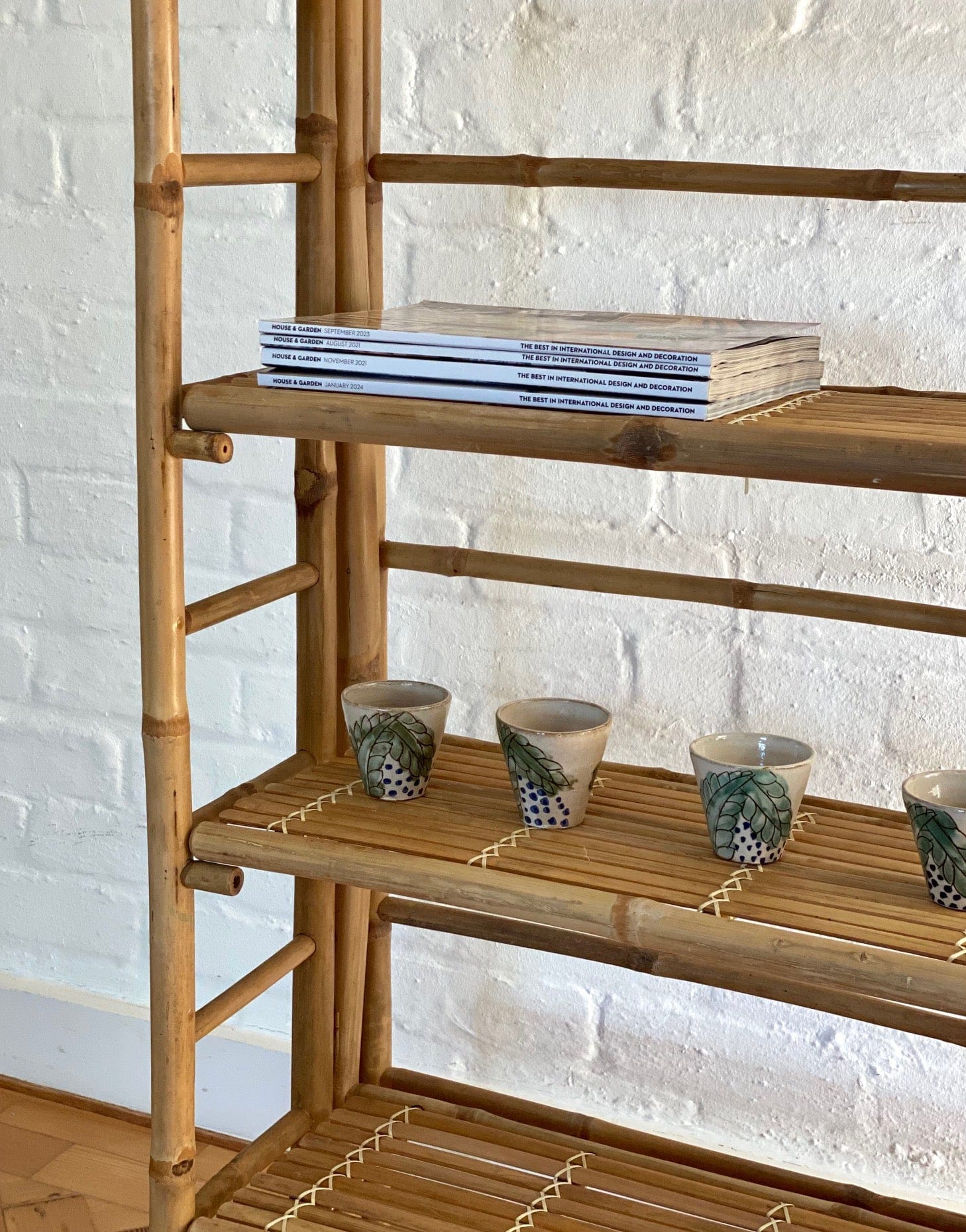 KEPT London Large bamboo folding shelves