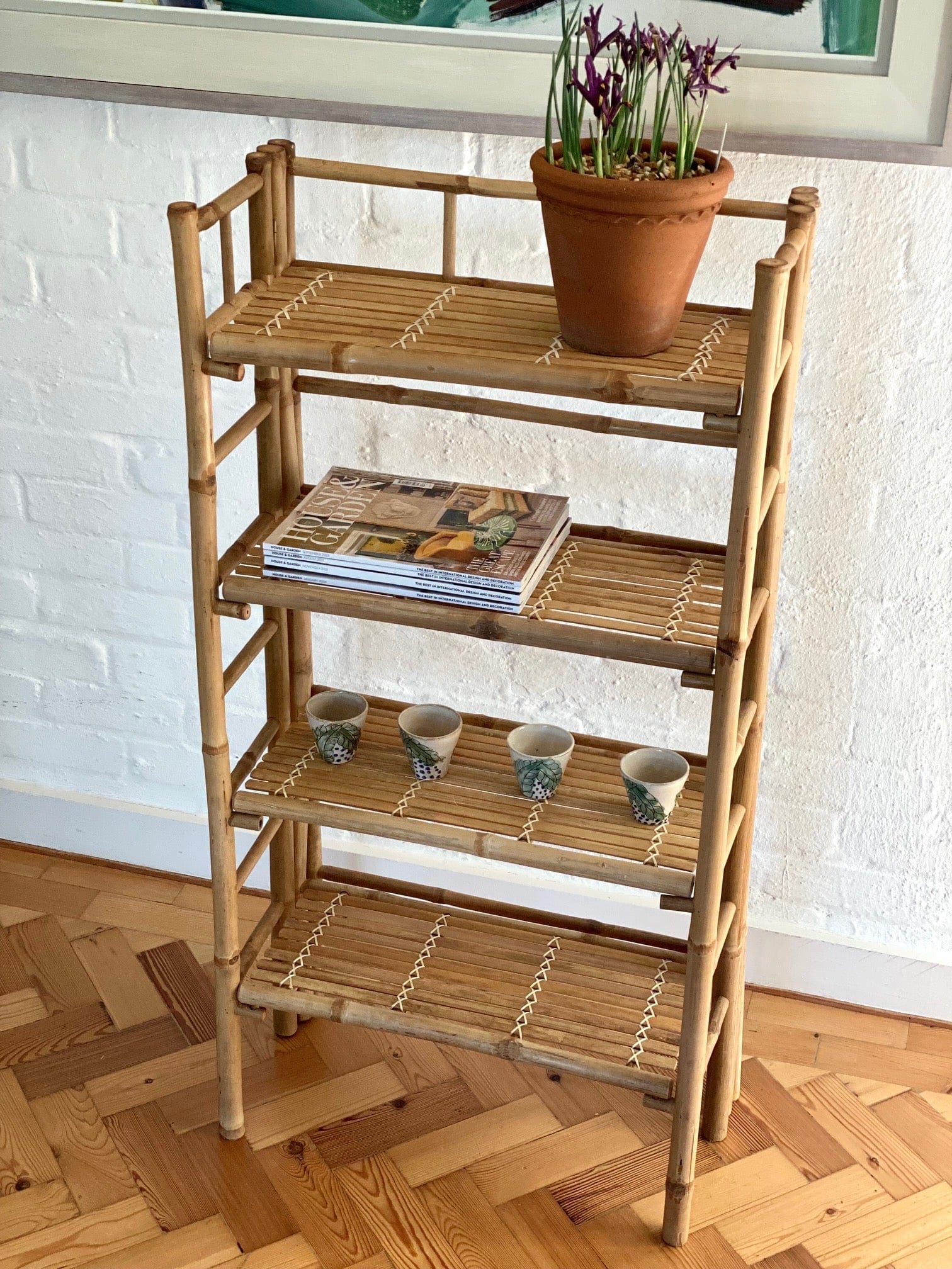 KEPT London Large bamboo folding shelves