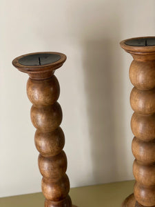 KEPT London Large bobbin candle holders